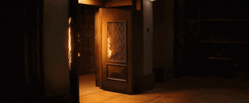 Person on Fire in Doorway