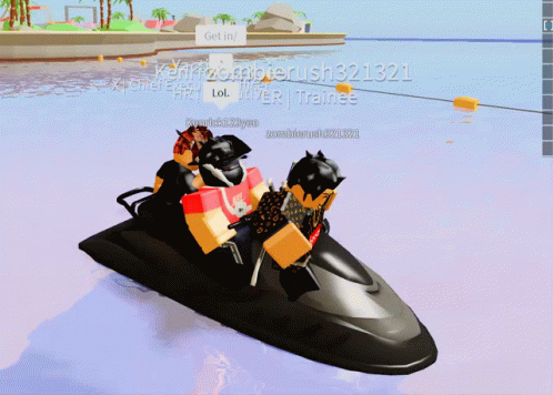 Person on Jet Ski in Supreme Shirt