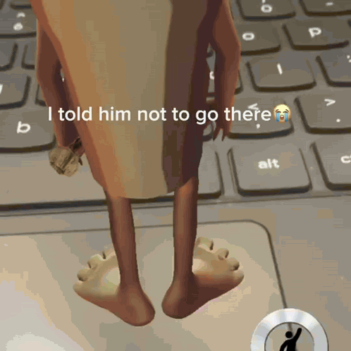 Person on Keyboard I Told Him Not to Go There