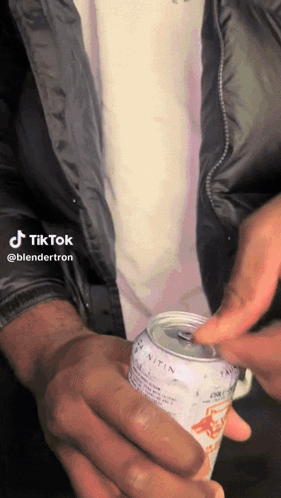 Person Opening Can