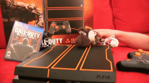 Person Playing Call of Duty Black Ops 4 on PS4