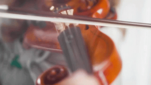 Person Playing Violin with Bow