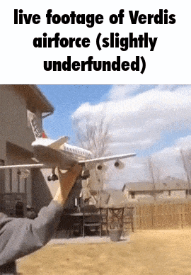 Person Playing With Model Airplane In Backyard GIF