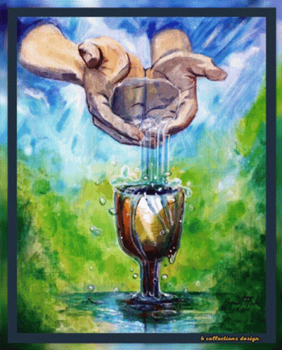 Person Pouring Water Into Wine Glass GIF