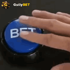 Person Pressing Blue Bet Button GIF