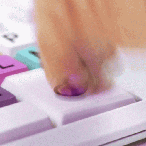 Person Pressing Keyboard Button