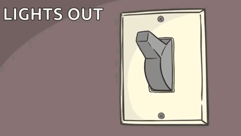 Person Pressing Light Switch With Lights Out GIF