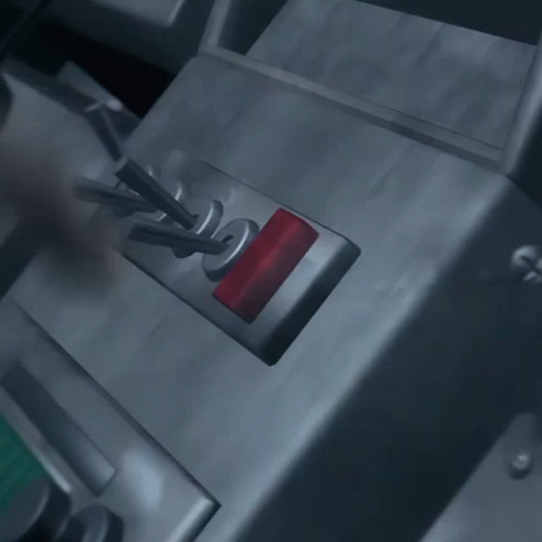 Person Pressing Red Button With Letter O