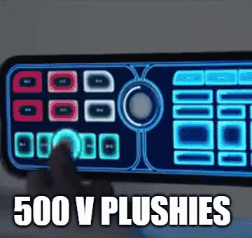 Person Pressing Remote Control 500V Plushies GIF