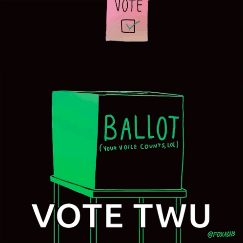 Person Putting Ballot In Box GIF