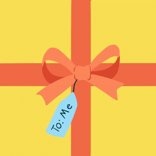 Person Putting Tag On Gift GIF