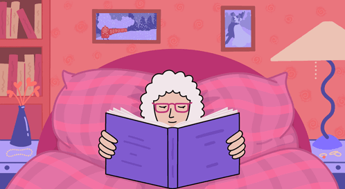 Person Reading Book with Glasses