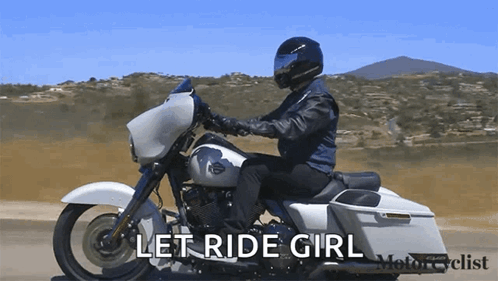 Person Riding Harley Davidson Let Ride Girl