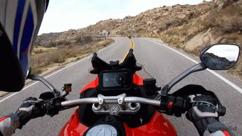 Person Riding Motorcycle at 61 MPH