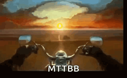 Person Riding Motorcycle in Front of Nuclear Explosion Mttbb
