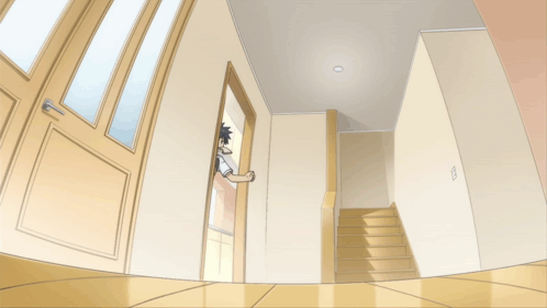 Person Running Down Hallway With Number 8