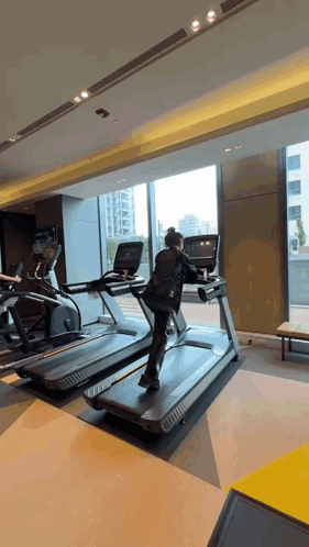 Person Running on Treadmill