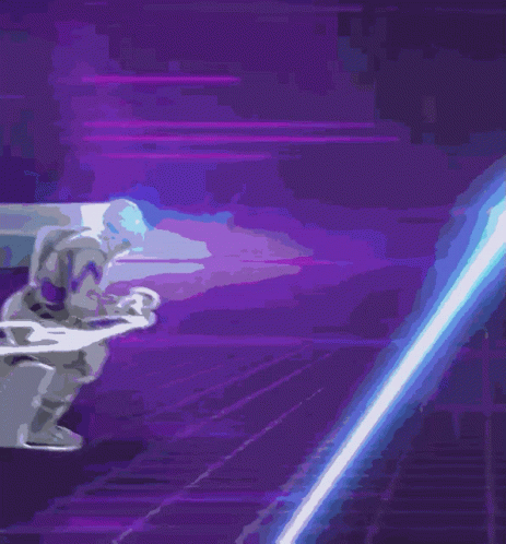 Person Running With Blue Light GIF