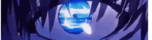 Person's Eye With Blue and White Sphere