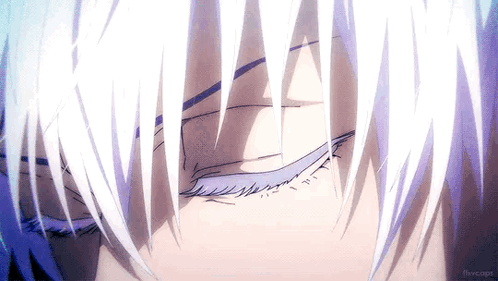 Person's Eye With White Hair and Purple Eyelashes