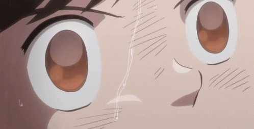 Person's Eyes With Tear Running Down Nose
