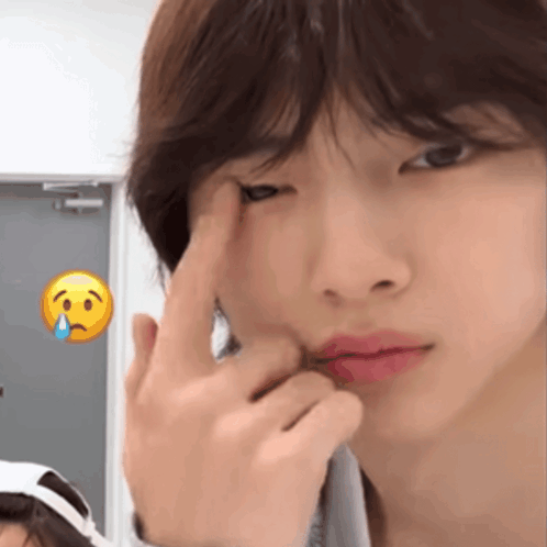 Person's Face Close Up Sad Background GIF