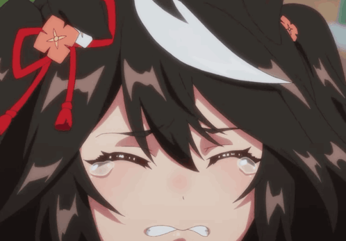 Person's Face Close Up With White Glove GIF