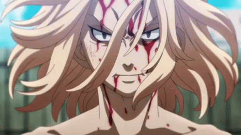 Person's Face Dripping Blood GIF