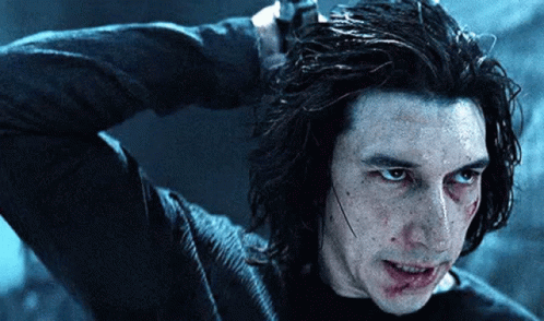 Person's Face In Black Shirt GIF