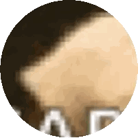 Person's Face in Circle with Letter A