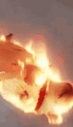 Person's Face on Fire