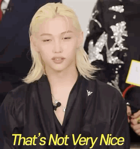 Person's Face Saying That's Not Very Nice