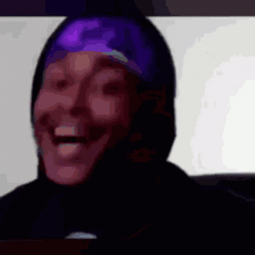 Person's Face With Purple Headband