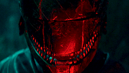 Person's Face With Red Light GIF