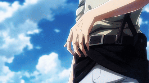 Person's Hand on Belt