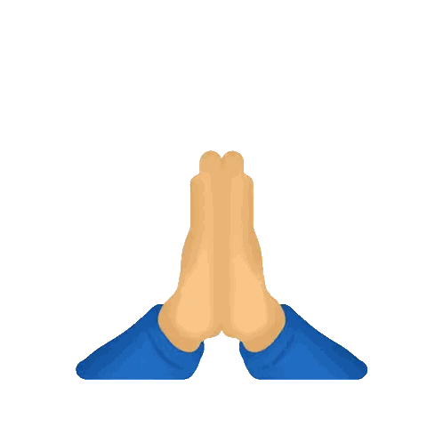 Person's Hands Folded in Front of Sunburst