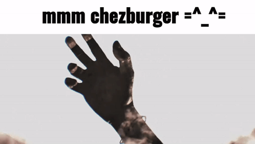Person's Hands With Mmm Chezburger GIF