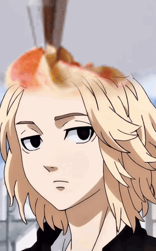 Person's Head With Food on Top