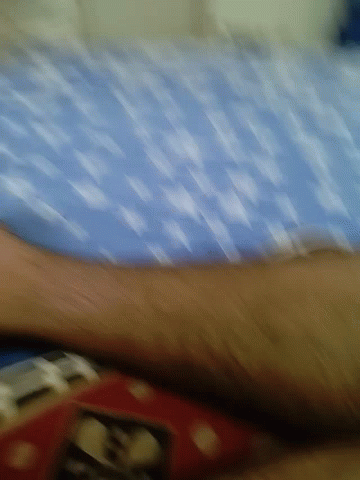 Person's Leg and Toy Car