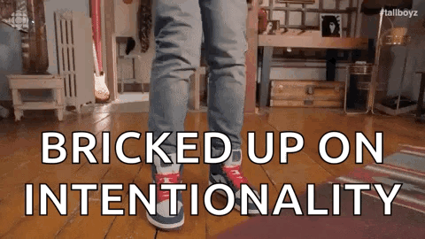 Person Saying Bricked Up on Intentionality
