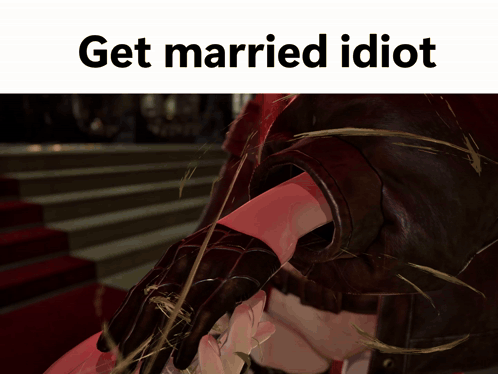 Person Saying Get Married Idiot