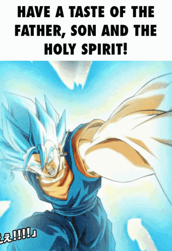 Person Saying Have A Taste Of The Father Son And The Holy Spirit GIF