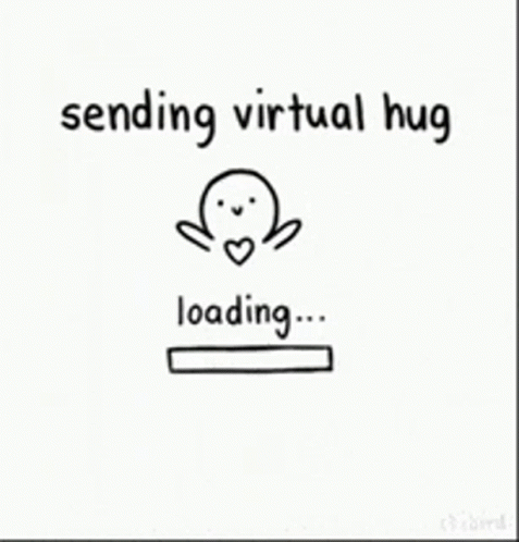 Person Sending Virtual Hug