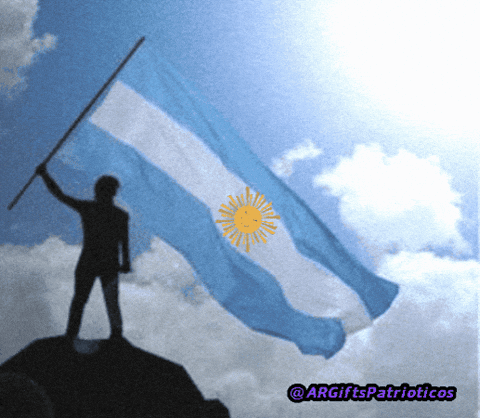 Person Silhouette Holding Flag @Argiftspatrioticos GIF