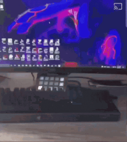 Person Sitting At Desk With Computer GIF