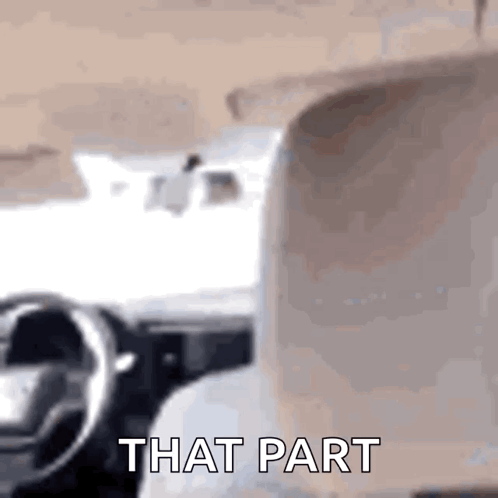 Person Sitting in Car with That Part