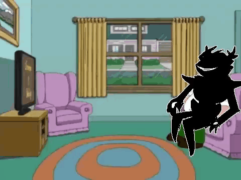 Person Sitting In Chair In Living Room GIF