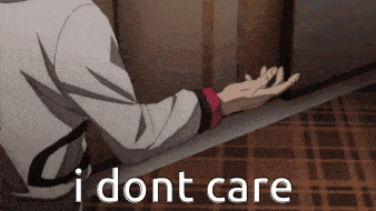 Person Sitting on Bench Saying I Dont Care
