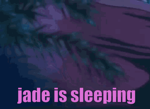 Person Sleeping Saying Jade Is Sleeping GIF