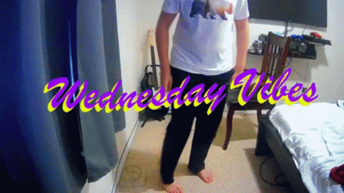 Person Standing in Bedroom Wednesday Vibes